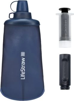Lifestraw Peak Opvouwbare Waterfilter Fles - 650 Ml - Blauw -Buitensporten Verkoopwinkel 1900 1900 00104066 04