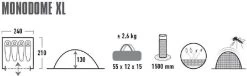 High Peak Monodome XL Koepeltent - 4 Persoons - Pearl -Buitensporten Verkoopwinkel 370 1200 4001690103121.pt01