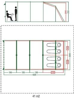 Coleman Meadowood 4L Tunneltent - 4 Persoons -Buitensporten Verkoopwinkel 614 1200 meadowood 4l 5 1
