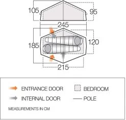 Vango Nevis 200 Tunneltent - 2 Persoons -Buitensporten Verkoopwinkel vango nevis 200 2